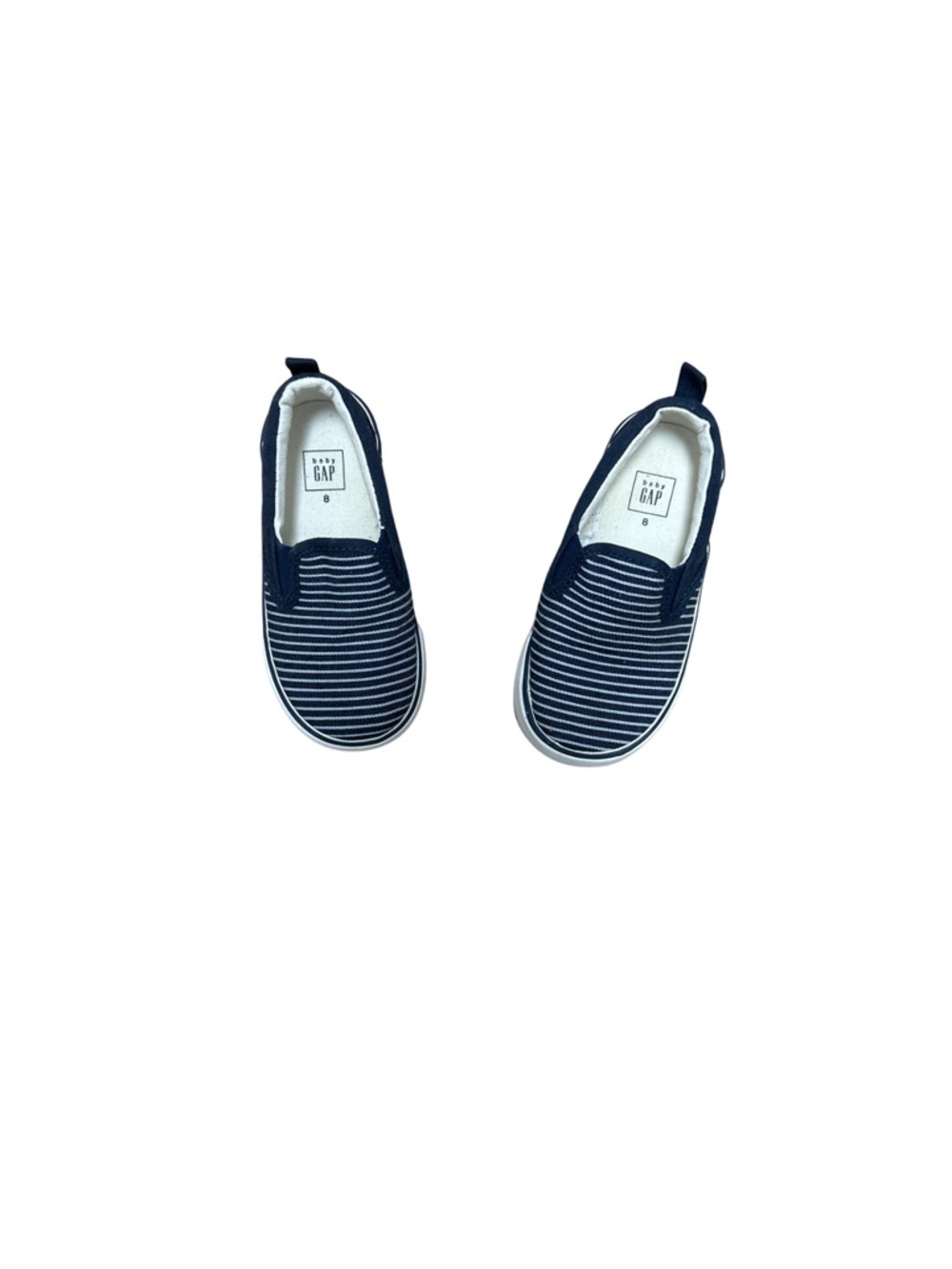 GAP Kids Indigo Striped Slip-On Sneakers Size 8